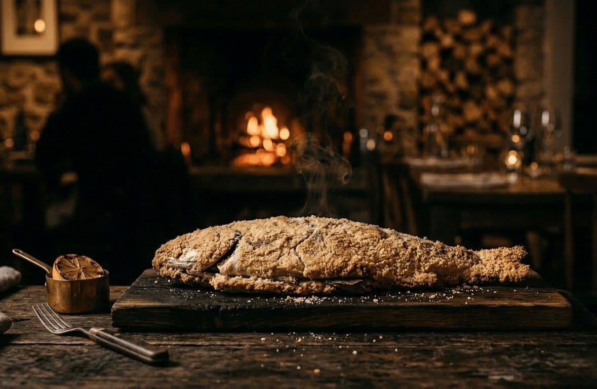 Salt-Crusted Whole Sea Bass